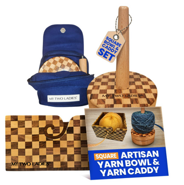 Juego de cesta para hilo artesanal y cuenco cuadrado